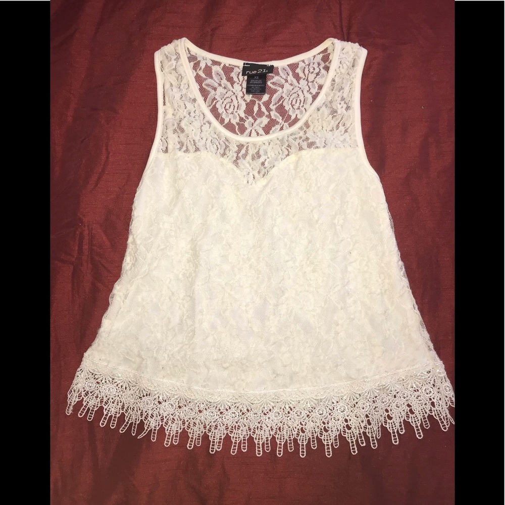 Rue21 lace off white shirt.